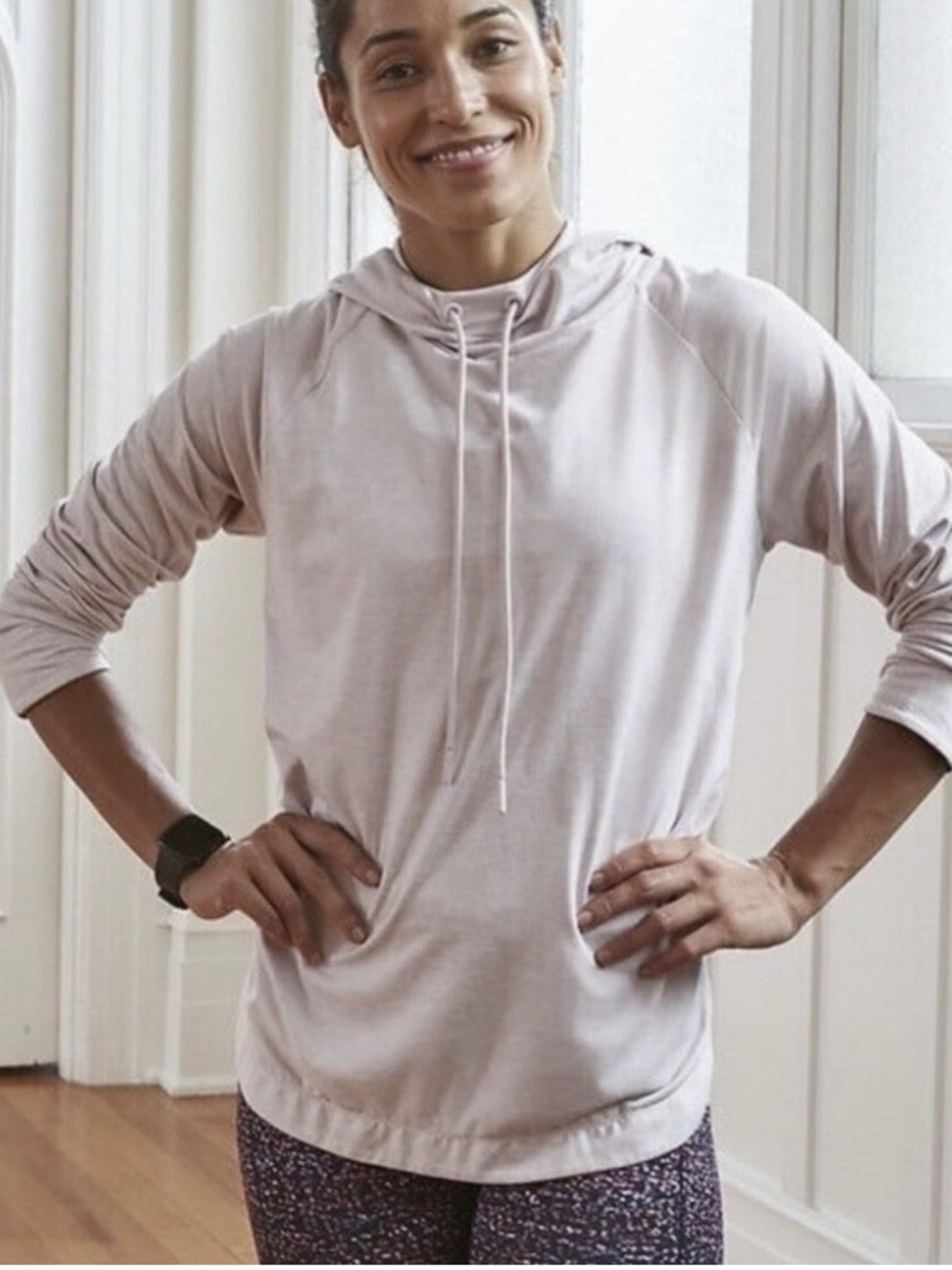 ·Athleta· Pink Uptempo Drawstring Hoodie Sweatshirt